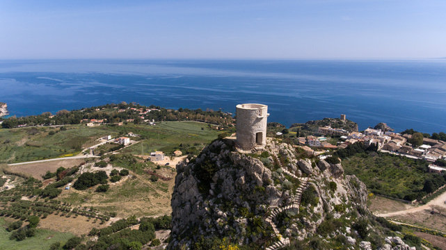 Torre Bennistra. An ancient watchtower to identify  pirates of the seas and Saracens (Castellammare del Golfo)