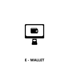 E-wallet icon. Online purse symbol. Logo design symbol.