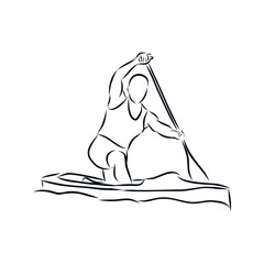 vector illustration of academic rowing 