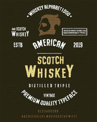 Vintage decorative font  