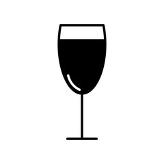 Isolated glass cup icon line design