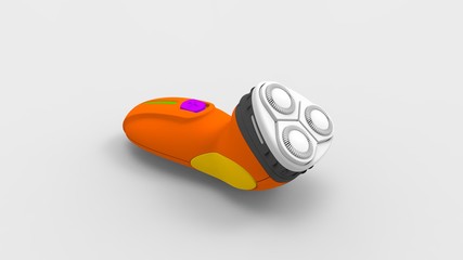 3d rendering of a shaving machine isolated in studio background