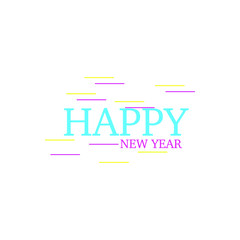 Happy New Year. Holiday Vector Illustration.