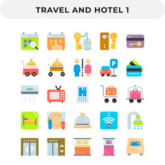 Flat Icons Pack for UI. Pixel perfect vector icon set for web design and website application.