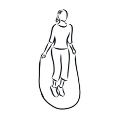 silhouette of woman with jump rope