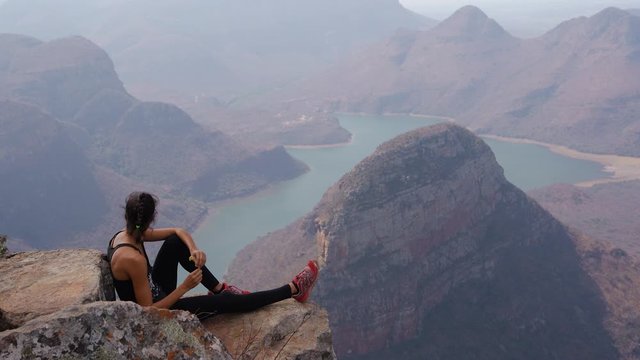 Woman enjoying the view at Blyde River Canyon