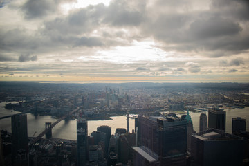 New York City as viewed from top of One World Observatory.