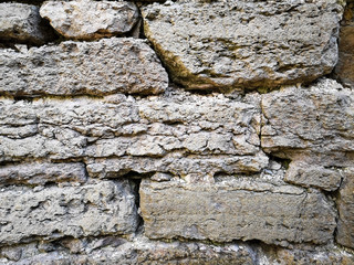 Old historic limestone wall