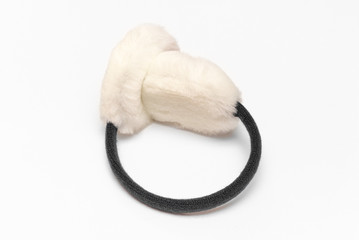 Warm ear muffs isolated on white background.
