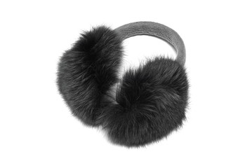 Warm ear muffs isolated on white background.