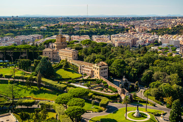 Top view from St. Peter's Basilica in Rome, Vatican - Italy