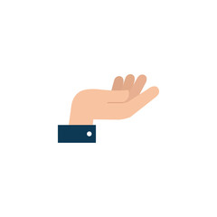 Isolated hand signal icon flat design