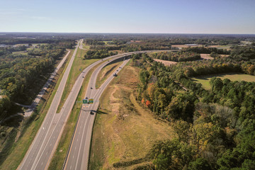 Start of the Monroe NC express toll road. In eastern Union county, Hwy 74 splits into a toll and...