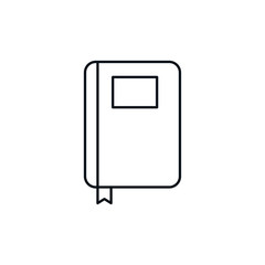 Isolated book icon line design