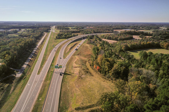 Start of the Monroe NC express toll road. In eastern Union county, Hwy 74 splits into a toll and business route.