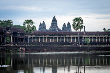 ruins of angkor wat complex at cambodia