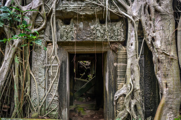 Obraz premium ruins of angkor wat complex at cambodia