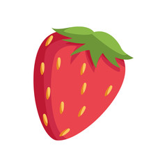 strawberry fruit icon, colorful design