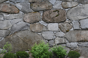 Dry-stacked rock and boulder wall, Portland Japanese Garden, Oregon © John Nakata