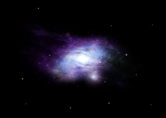 Stars, dust and gas nebula in a far galaxy