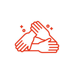 Obraz premium Isolated hands and help icon line design