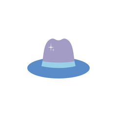Isolated hat icon flat design
