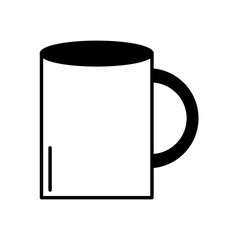 Isolated coffee mug icon line design