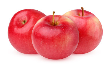 red Apple isolated on white background.