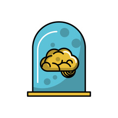 Future brain icon line design