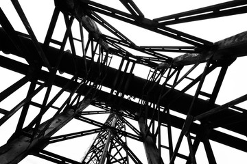 Black and white abstract industrial backround