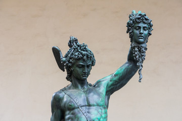 Italy, firenze. Perseus with medusa's head statue