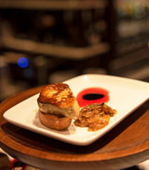Close-up view of wide variety of tapas in Spain