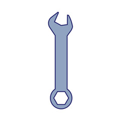 wrench repair tool icon, flat design