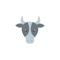 Isolated cow icon flat design