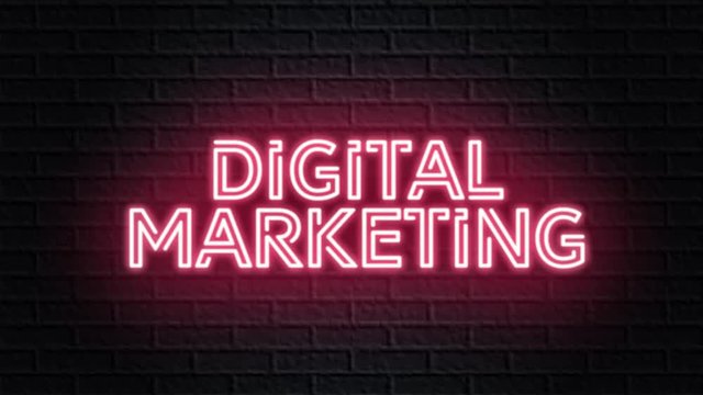 red neon video animation digital marketing