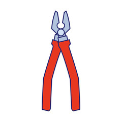 pliers tool icon, flat design