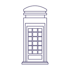 london telephone box icon, flat design