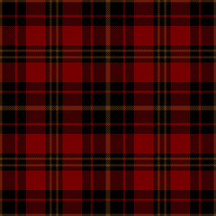 Obraz premium Red, black and brown tartan plaid. Stylish textile pattern.