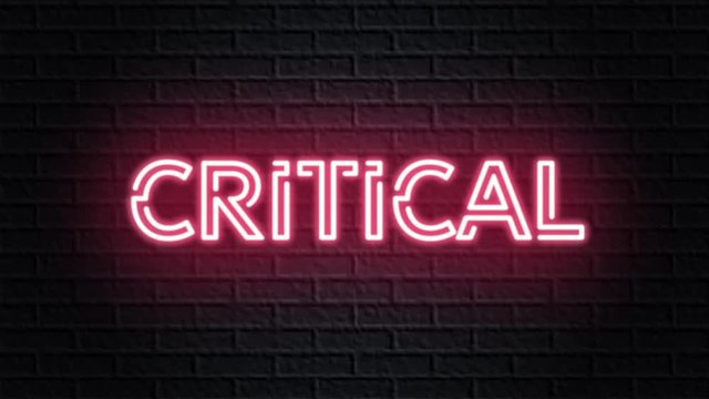 red neon video animation critical