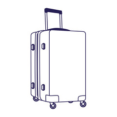 travel luggage icon, flat design