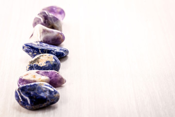 Sodalite is a rare mineral usually blue or bluish-violet in color, widely used as a gemstone and in ornamental objects. Stone used in alternative health treatment.