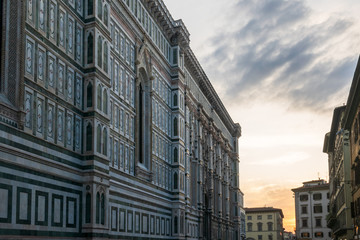 The lateral walls of Cathedral of Santa Maria del Fiore in Florence, Tuscany, Italy