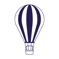hot air balloon icon, flat design