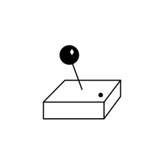 Isolated joystick icon line design