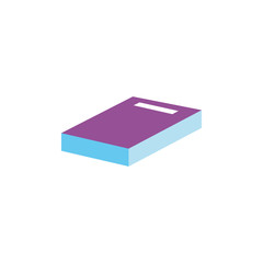Isolated book icon flat design