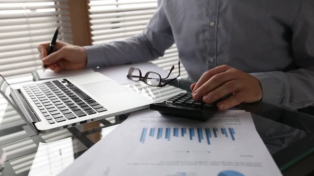 finance and investment, accounting, calculating taxes, corporate financial report of company