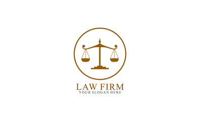 Fototapeta premium simple creative luxurious Law firm line trend logo icon vector design. Universal legal,Lawyer services, scales sword column idea creative premium symbol, logo template.