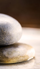 Fototapeta na wymiar Zen stones for massage, Buddhist lifestyle. Mystical stones.