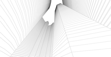 A skyscraper in the city is defined as a continuously habitable high-rise building that has over 40 floors, City architecture sketch 3d illustration © BNMK0819