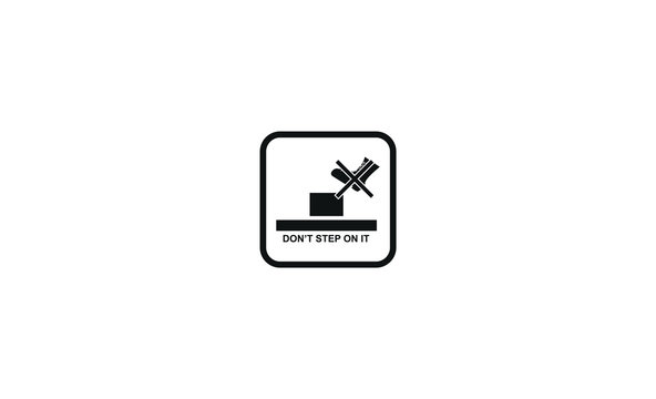 most used Packaging symbols icon on vector cardboard background don't tep on it For box, design, freight shipping transportation.